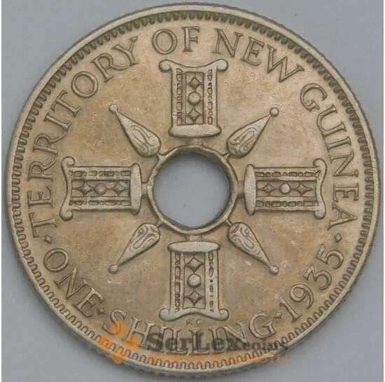 Новая Гвинея монета 1 шиллинг 1935 КМ5 XF арт. 38647