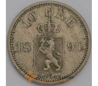 Монета Норвегия 10 эре 1890 КМ350 XF арт. 39506