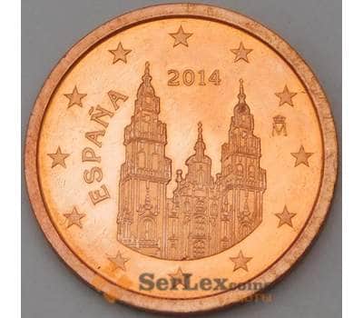 Монета Испания 2 евроцента 2014 BU из набора арт. 28735