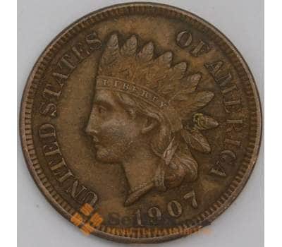Монета США 1 цент 1907 КМ90а XF арт. 29117