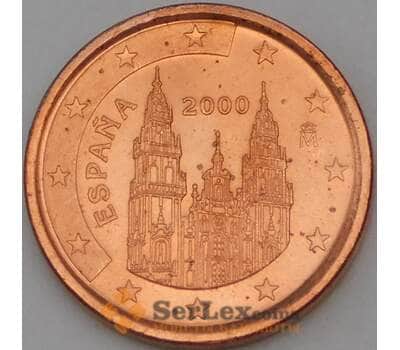Монета Испания 1 евроцент 2000 BU наборная арт. 28832