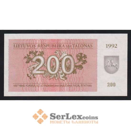 Литва 200 талонов 1992 Р43 UNC арт. 54715