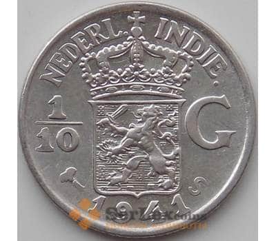 Монета Нидерландская Восточная Индия 1/10 гульдена 1941 S КМ318 aUNC арт. 12260