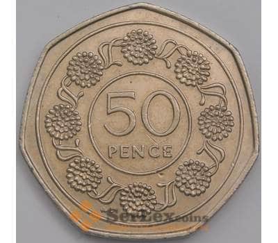 Монета Гибралтар 50 пенсов 1988 КМ17 UNC арт. 40150