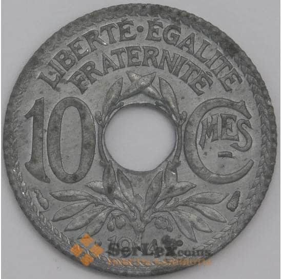 Франция монета 10 сантимов 1941 КМ895 AU арт. 43333