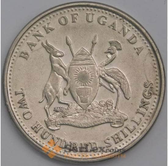 Уганда монета 200 шиллингов 2007 КМ68а aUNC арт. 41307