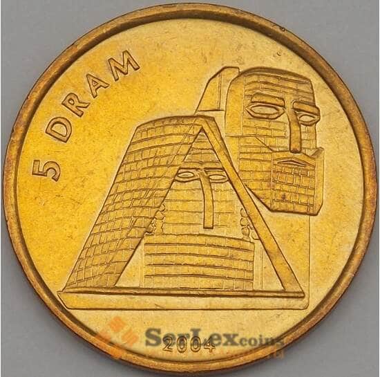 Нагорный Карабах монета 5 драм 2004 КМ12 UNC Монумент арт. 18815