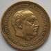 Монета Испания 2,5 песеты 1953 КМ785 XF Франко (J05.19) арт. 15215