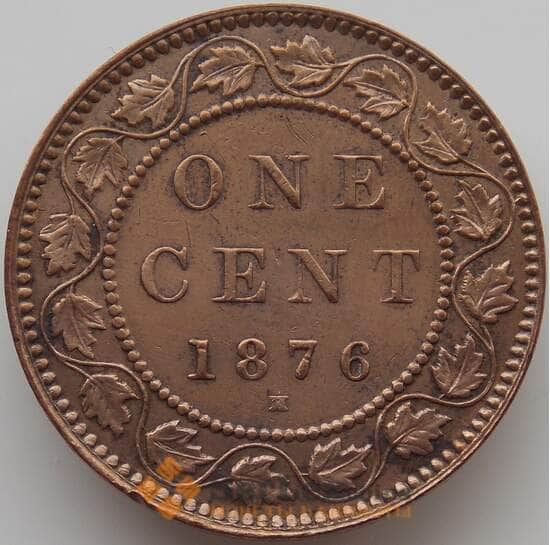 Канада 1 цент 1876 H КМ7 VF+ арт. 11668