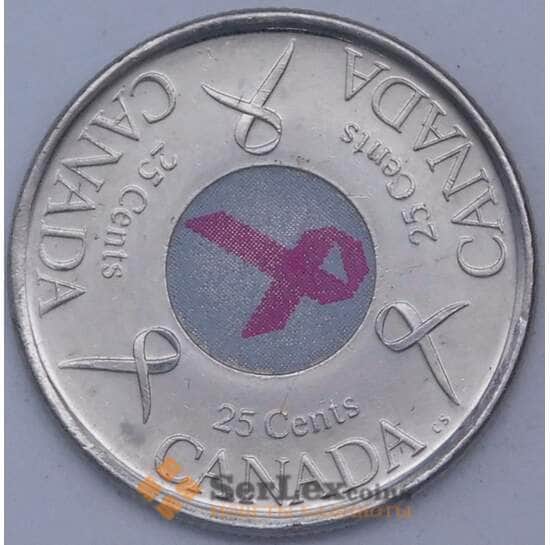 Канада 25 центов 2006 КМ635 XF Розовая лента арт. 23888