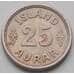 Монета Исландия 25 эйре 1937 КМ2.1 VF арт. 6496