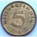 Монета Германия 5 пфеннигов (рейхспфеннигов) 1937 А КМ91 aUNC (J05.19) арт. 16798