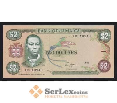 Ямайка 2 доллара 1989 Р69с UNC арт. 54734