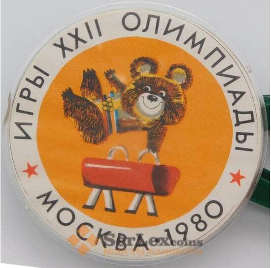 Значок Олимпийские игры XXII Мишка спортивная гимнастика арт. 37742