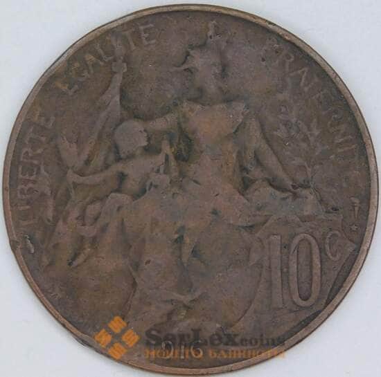 Франция 10 сантимов 1916 КМ843 F арт. 57057
