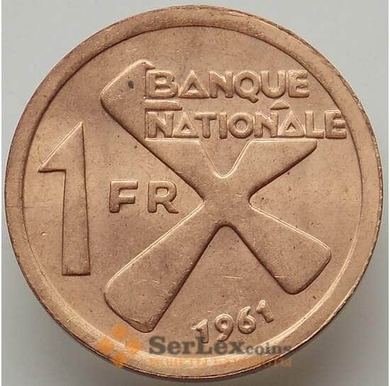 Катанга 1 франк 1961 КМ1 UNC арт. 12585