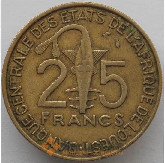 Западно-Африканские Штаты 25 франков 1975 КМ5 VF арт. 17975