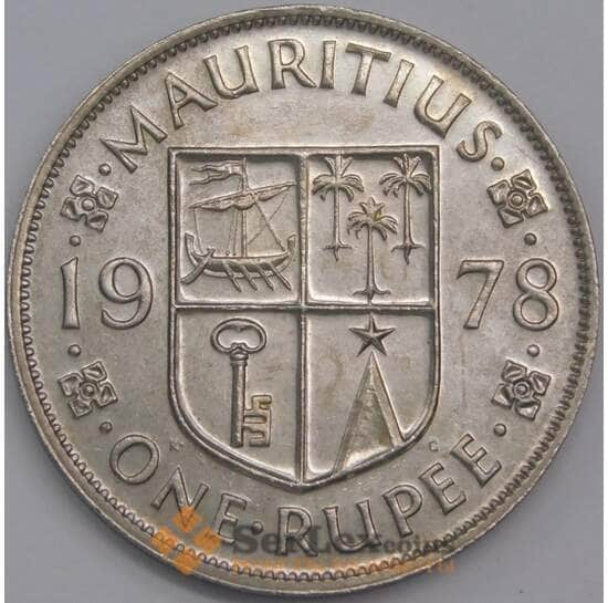 Маврикий 1 рупия 1978 КМ35 aUNC арт. 40866