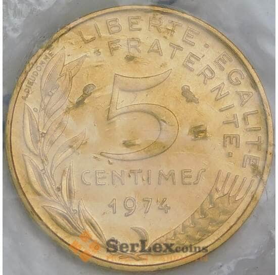 Франция 5 сантимов 1974 КМ933 BU арт. 56522