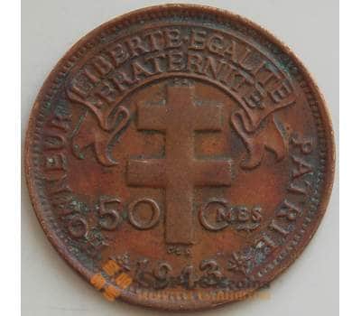 Монета Мадагаскар 50 сантимов 1943 КМ1 XF арт. 14512