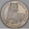Кука острова 5 долларов 1990 КМ181 Proof Вымирающие виды - Тигр арт. 54824