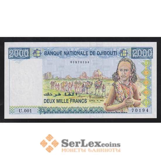 Джибути 2000 франков 2008 Р43а UNC  арт. 55907