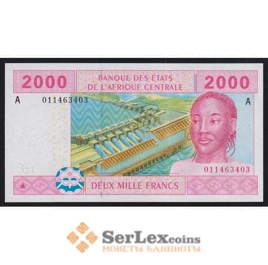 Габон 2000 франков 2002 Р408Аа UNC арт. 52333