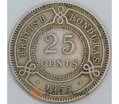 Гондурас Британский 25 центов 1955 КМ29 VF арт. 57199