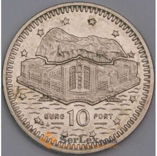 Гибралтар монета 10 пенсов 1992 КМ112 XF арт. 14284