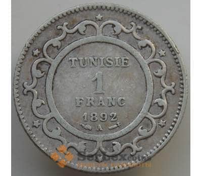 Монета Тунис 1 франк 1892 КМ224 XF арт. 14135