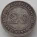 Монета Стрейтс Сеттлментс 20 центов 1891 КМ11 VF арт. 11430