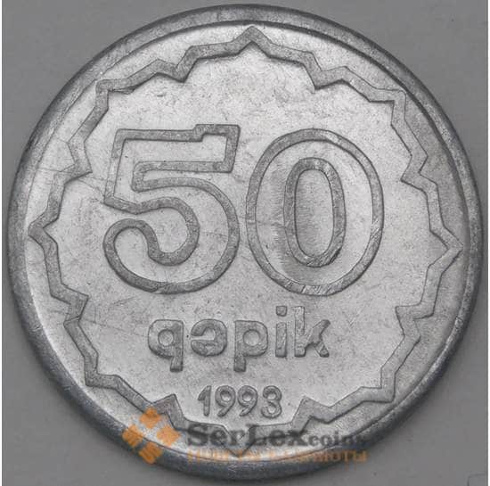 Азербайджан монета 50 гяпиков 1993 КМ4а UNC арт. 22150