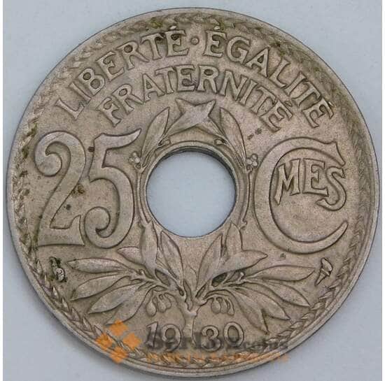 Франция 25 сантимов 1930 КМ867а XF арт. 57323