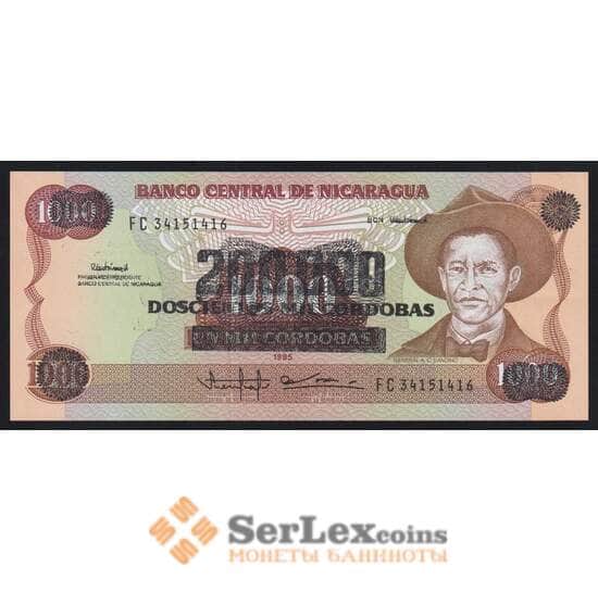 Никарагуа 200000 на 1000 кордоба 1985 (1990) Р162 UNC арт. 52361