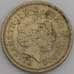 Монета Великобритания 1 фунт 2002 КМ1030 VF арт. 14054