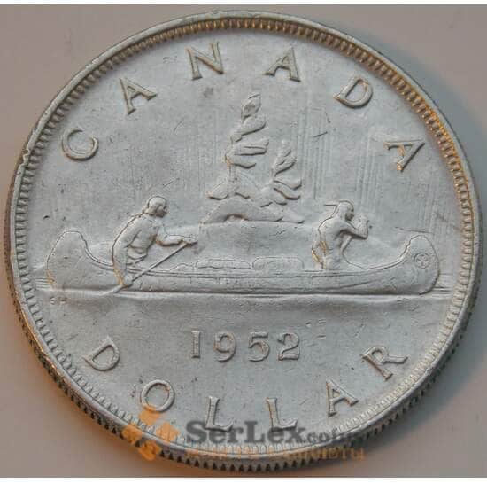 Канада 1 доллар 1952 КМ46 VF Серебро арт. 8765