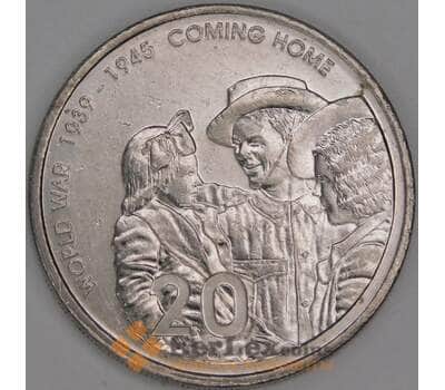 Монета Австралия 20 центов 2005 КМ745 XF Окончание II мировой войны арт. 17149