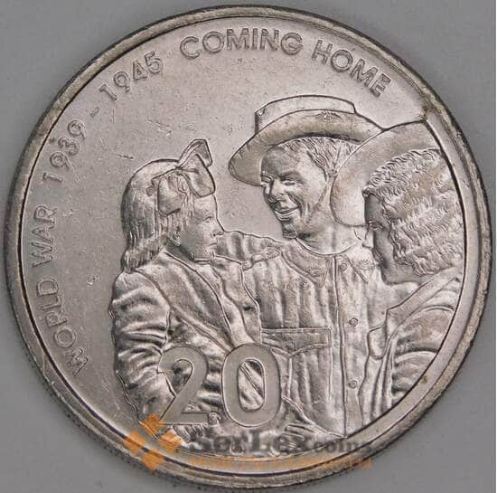 Австралия 20 центов 2005 КМ745 XF Окончание II мировой войны арт. 17149 Австралия 20 центов 2005 КМ745 XF Окончание II мировой войны арт. 17149