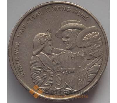 Монета Австралия 20 центов 2005 КМ745 XF Окончание II мировой войны (J05.19) арт. 17149