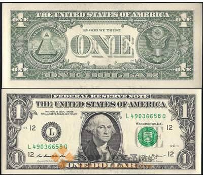 Банкнота США 1 доллар 2013 Р537 UNC арт. 21830