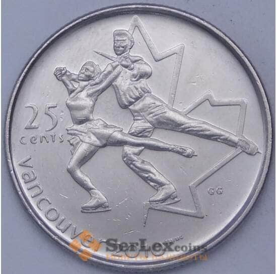 Канада 25 центов 2008 КМ766 Ванкувер Фигурное катание XF арт. 23885