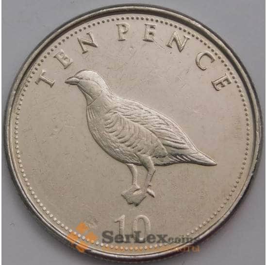 Гибралтар монета 10 пенсов 2015 UC2 aUNC арт. 40071