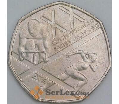 Великобритания 50 пенсов 2014 КМ1311 XF Игры Содружества 2014. Глазго арт. 56539