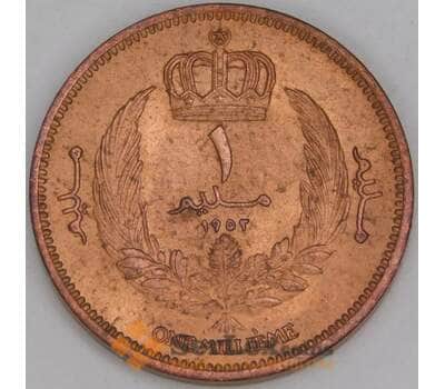 Ливия 1 миллим 1952 КМ1 UNC арт. 53279