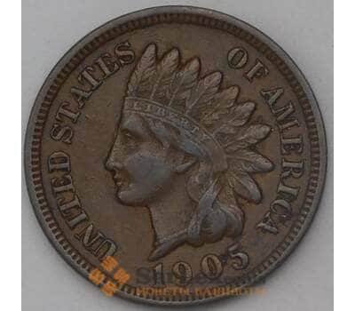 Монета США 1 цент 1905 КМ90а XF арт. 26137