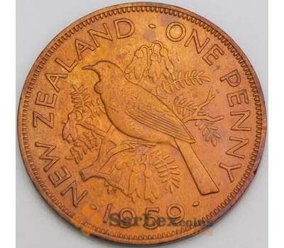 Монета Новая Зеландия 1 пенни 1959 КМ24.2 UNC арт. 16589