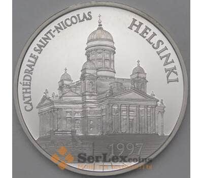 Монета Франция 100 франков 15 евро 1997 КМ1176 Proof Собор Святого Николая Хельсинки арт. 26261