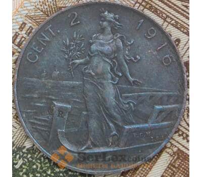 Италия 2 чентезимо 1916 КМ41 XF арт. 41743