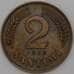 Монета Латвия 2 сантима 1939 КМ11.2  арт. 29410