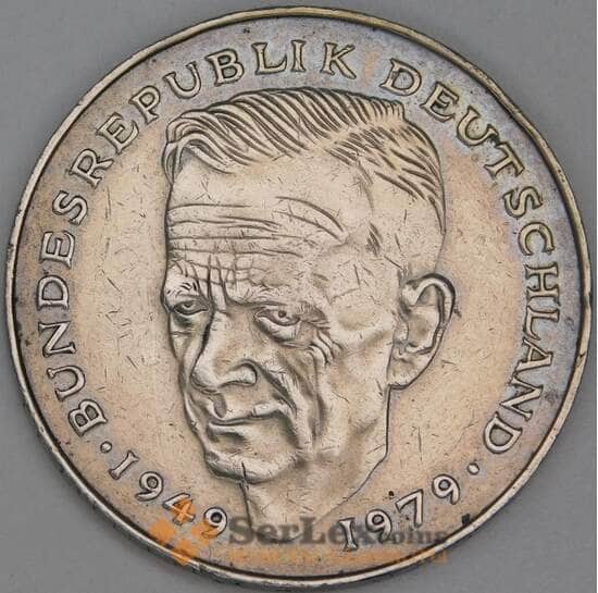 Германия 2 марки 1990 D КМ149 VF Курт Шумахер арт. 54938